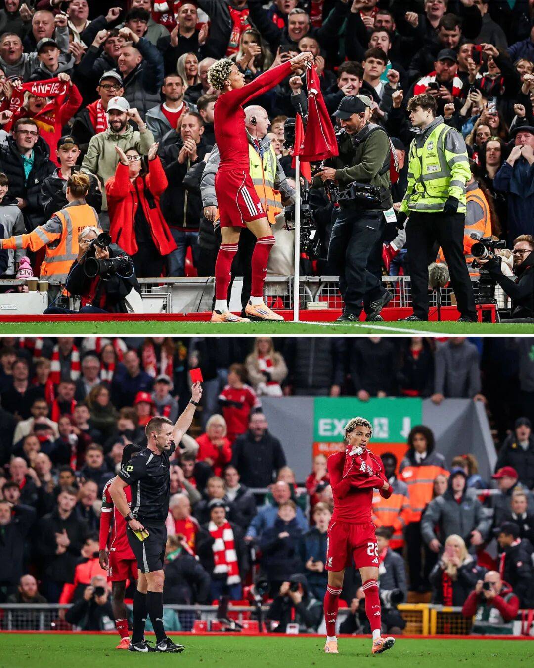 利物浦2-1南安普顿:双中锋破门 埃基蒂克无脑染红